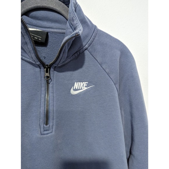 Nike Women's Blue Quarter Zip Pullover Sweatshirt - Picture 3 of 7